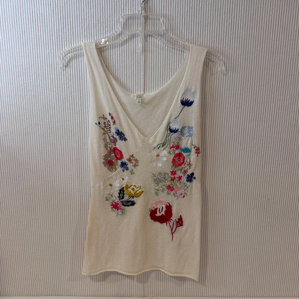 Future Paradise Embroidered V-Neck Tank Size M - image 2