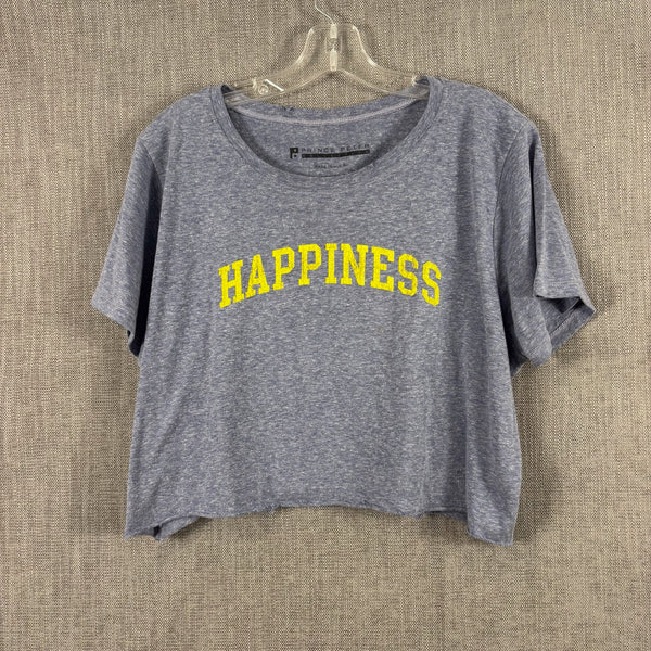 Prince Peter Collection Gray Happiness Graphic Tee Size MEDIUM — 01 front