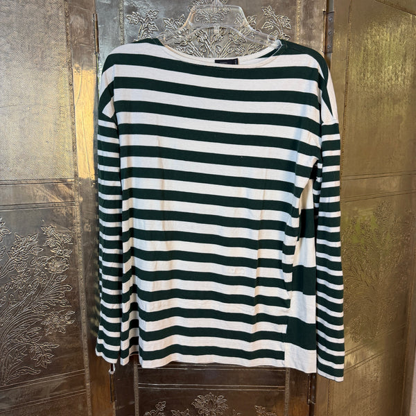 Joseph Green Striped Blouse — 01 front