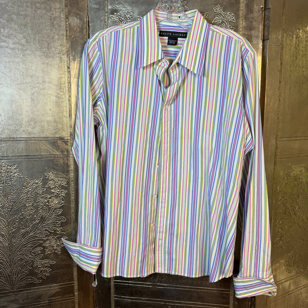 Ralph Lauren Rainbow Striped Blouse — 01 front