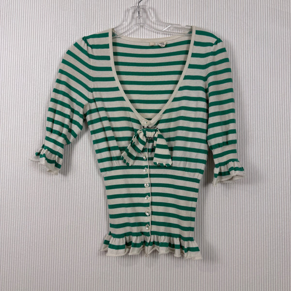 MOTH Green Stripe Top — 01 front