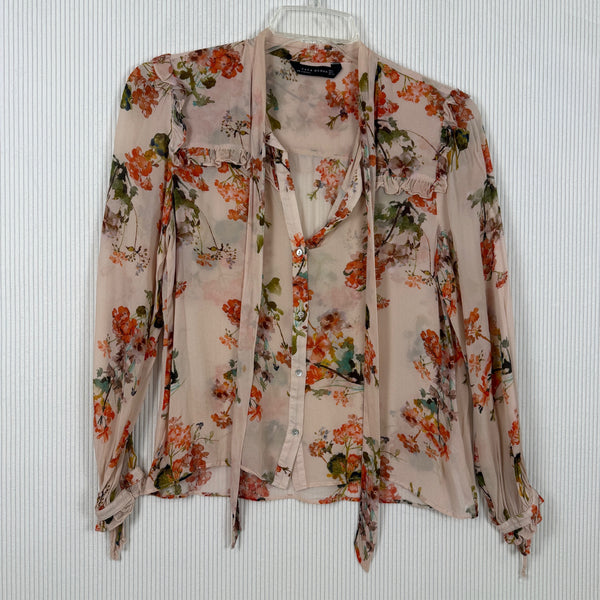 Zara Woman Floral Blouse Size EUR L (MEX 30) — 01 front