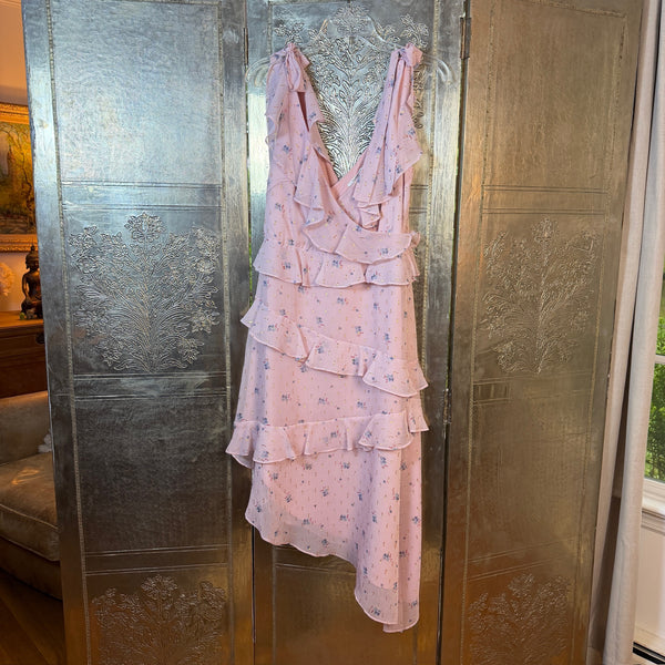Tularosa Pink Novelty Print Dress Size M — 01 front