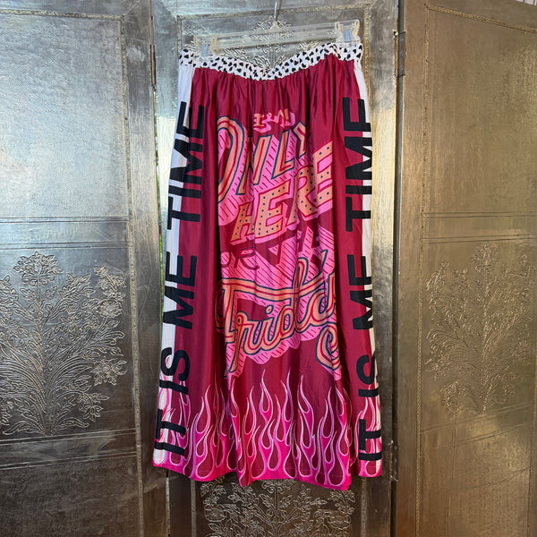Me369 Hailey Fire Printed Skirt Size XXS — 01 front