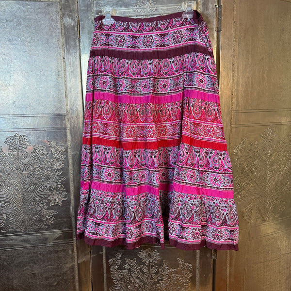 Warehouse Pink Print Maxi Skirt Size UK 12 (USA 8, EUR 40) — 01 front