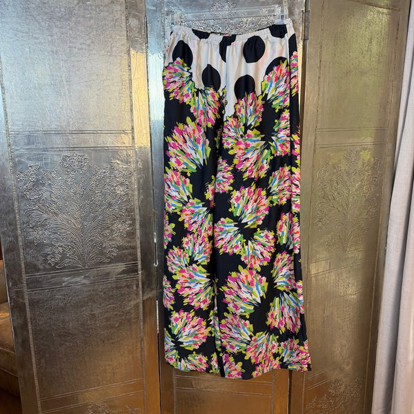 Zara Collection Floral Flowing Cropped Trousers Size EUR M — 01 front