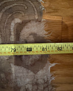 Gray floral scarf — measurement detail