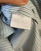 Loro Piana striped blouse — woven care label