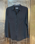 Front view of Equipment Femme Slim Signature Silk Shirt Size XS