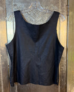 Front view of Yansi Fugel Leather Sleeveless Dress Size 10
