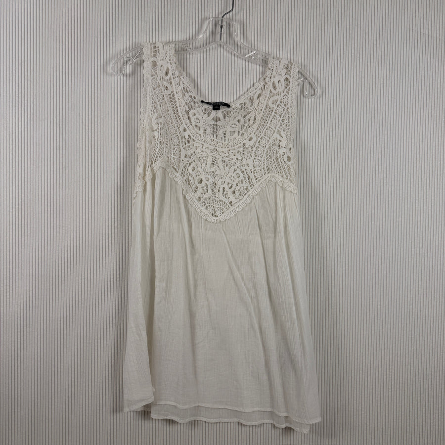 Front view of Lauren Ralph Lauren Crochet-Lace Sleeveless Dress Size XL
