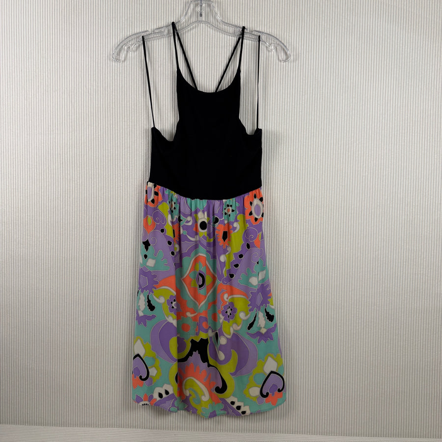 Front view of Rixo Hayley Printed Silk Midi Dress