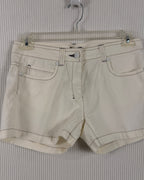 Front view of Alice + Olivia White Tailored Shorts Size 6