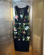 Front view of Ted Baker Kacied Secret Trellis-Print Dress Size 0