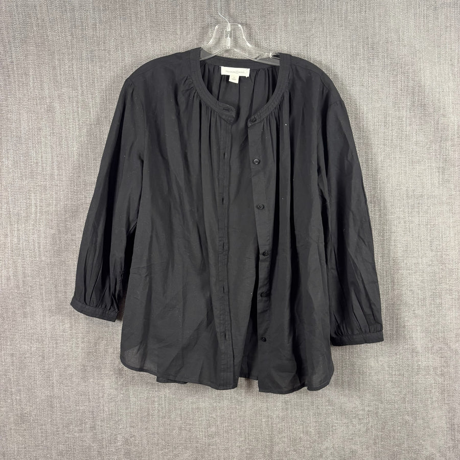 Front view of Treasure & Bond Cotton Peasant Blouse Size S