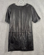 Front view of Muubaa Colina Leather T-Shirt Dress Size US 4 (UK 8, EU 36)