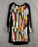 Front view of Alice + Olivia Abstract-Print Shift Dress Size M
