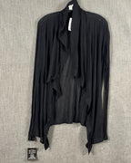 Front view of Helmut Lang Drape-Front Cardigan Size P