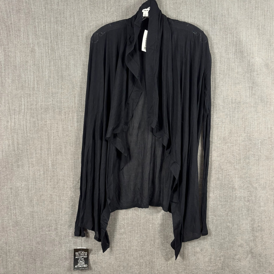 Front view of Helmut Lang Drape-Front Cardigan Size P
