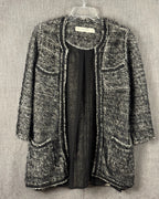 Front view of Zara Knit Open Fringe Jacket Size M