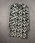 Front view of Alice + Olivia Geometric-Print Shift Dress Size S