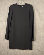 Front view of Helmut Lang Long-Sleeve Shift Dress Size 2
