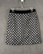 Front view of Milly Geometric-Print Skirt Size 6