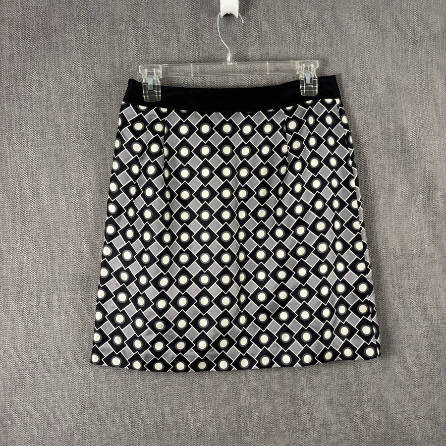 Front view of Milly Geometric-Print Skirt Size 6
