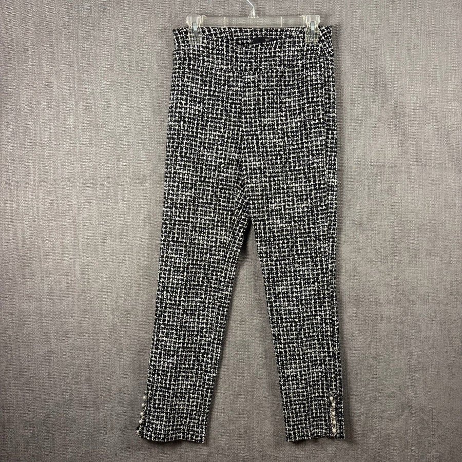 Front view of Tibi Cropped Tweed Pants