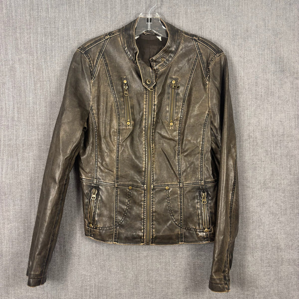 7 - Gray Coated Jacket Size L — photo 1: front view