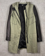 13 - DKNY Green and Black Coat Size P — photo 1: front view