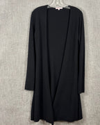 Calypso St. Barth Black 100% Cashmere Duster Cardigan Size S — front