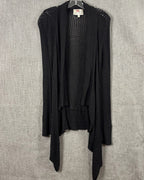 Original Knitwear by Yoana Baraschi Black Waterfall Cardigan Size S — front