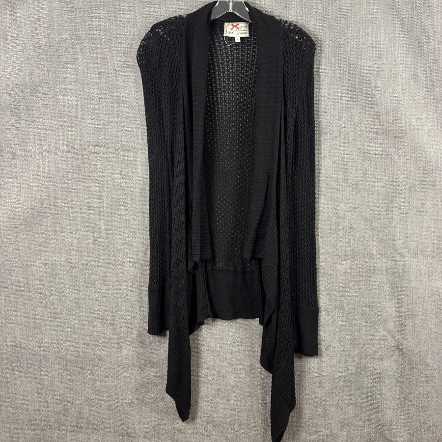 Original Knitwear by Yoana Baraschi Black Waterfall Cardigan Size S — front