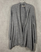 27 - Rebecca Taylor Gray Wool-Alpaca Blend Cardigan — photo 1: front view