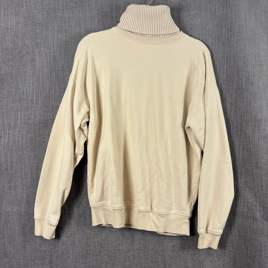 31 - Helmut Lang Cream Cotton-Blend Turtleneck Sweater Size XS — photo 1: front view