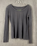 35 - Enza Costa Gray Long-Sleeve Top — photo 1: front view