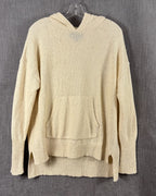 36 - Nili Lotan Cream Wool-Silk Pullover Hoodie Sweater Size M — photo 1: front view