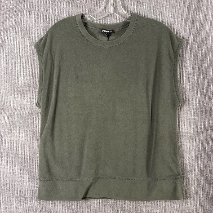 37 - Y-OSEMITE Olive Sleeveless Sweatshirt Size 2 — photo 1: front view