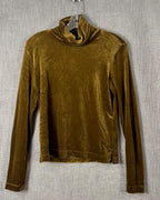 51 - Sno Skins Gold Turtleneck Top Size S — photo 1: front view