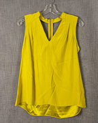 55 - Yellow Silk Sleeveless Blouse — photo 1: front view