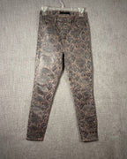 73 - J Brand Lillie Coated Snake-Print High-Rise Crop Skinny Jeans — photo 1: front view