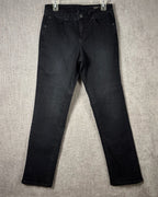 JAG Jeans Black Straight-Leg Five-Pocket Jeans Size 10 — front