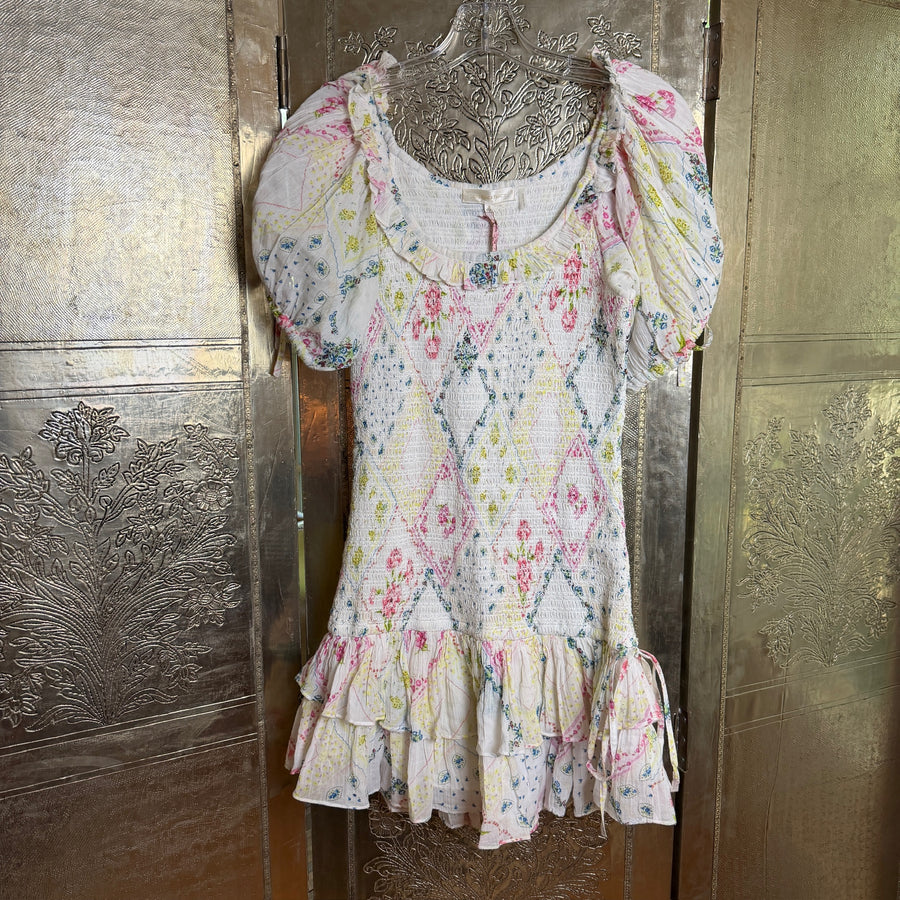 LoveShackFancy Violet Dress in Magic Light Size S — front