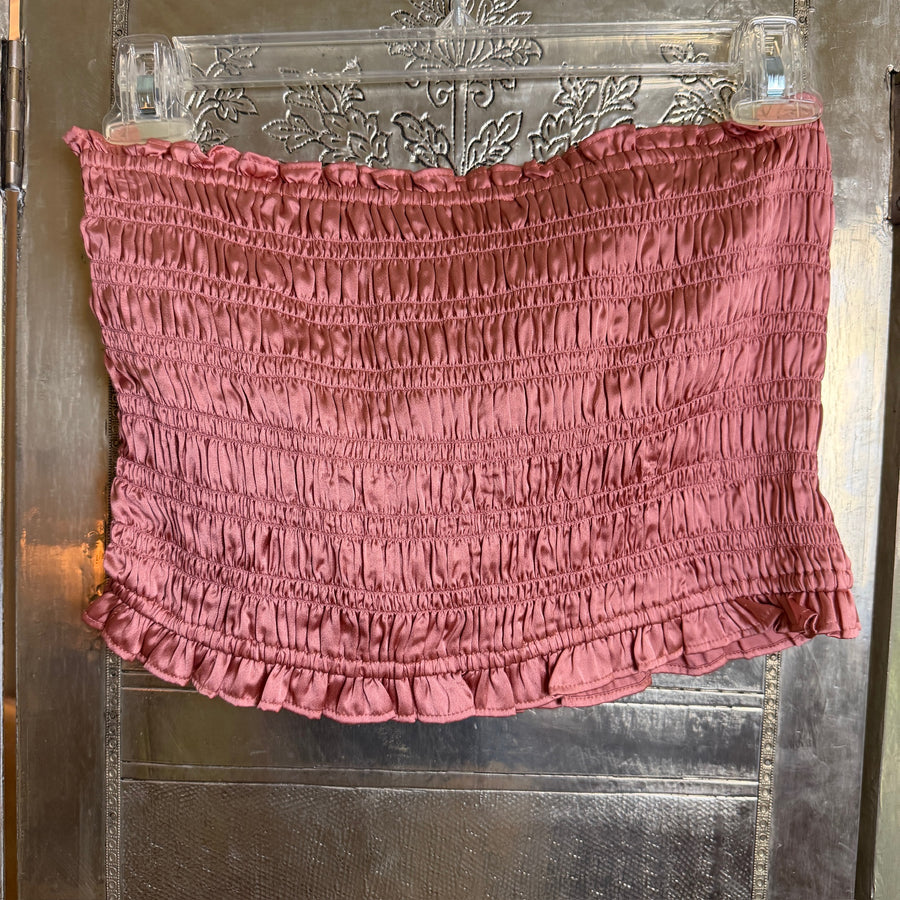 96 - Intimately Free People Smocked Coral Tube Top Size M — photo 1: front view