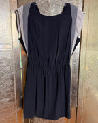 110 - Whistles Navy Silk Dress Size UK 10 (EU 38, US 6) — photo 1: front view