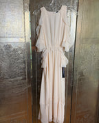115 - Topshop Cream Ruffle Dress Size UK 10 (EU 38, US 6) — photo 1: front view