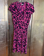 118 - Milly Pink and Black Silk Dress Size M — photo 1: front view