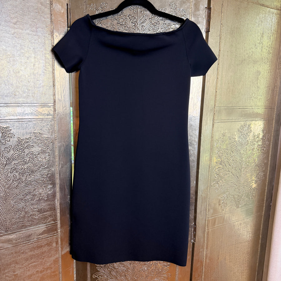 119 - Helmut Lang Navy Stretch Dress Size M — photo 1: front view