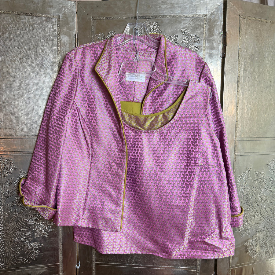 136 - Dianne Keesee Pink Jacket and Top Set — photo 1: front view